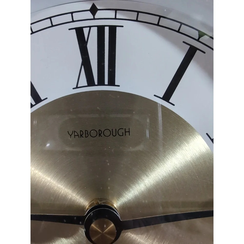 Yaborough Award Plaque Clock‎ Stained Marron Wood. 15x12